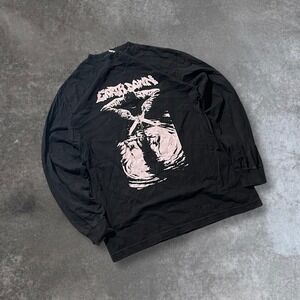 Gravedigger Long Sleeve T Shirt Black Graphic Print Men Size M